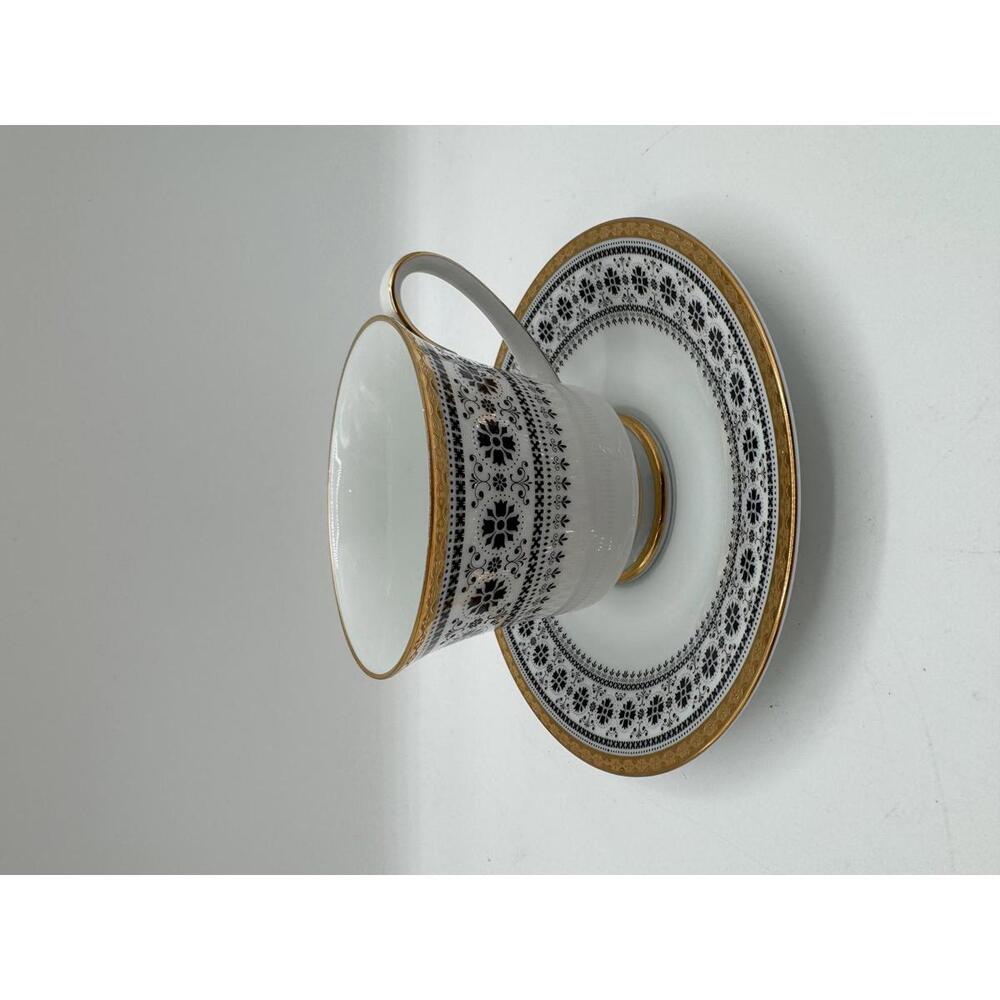 Scheherazade Noritake Fine China Tea Cup & Saucer - Discontinued 2004 Gold Black